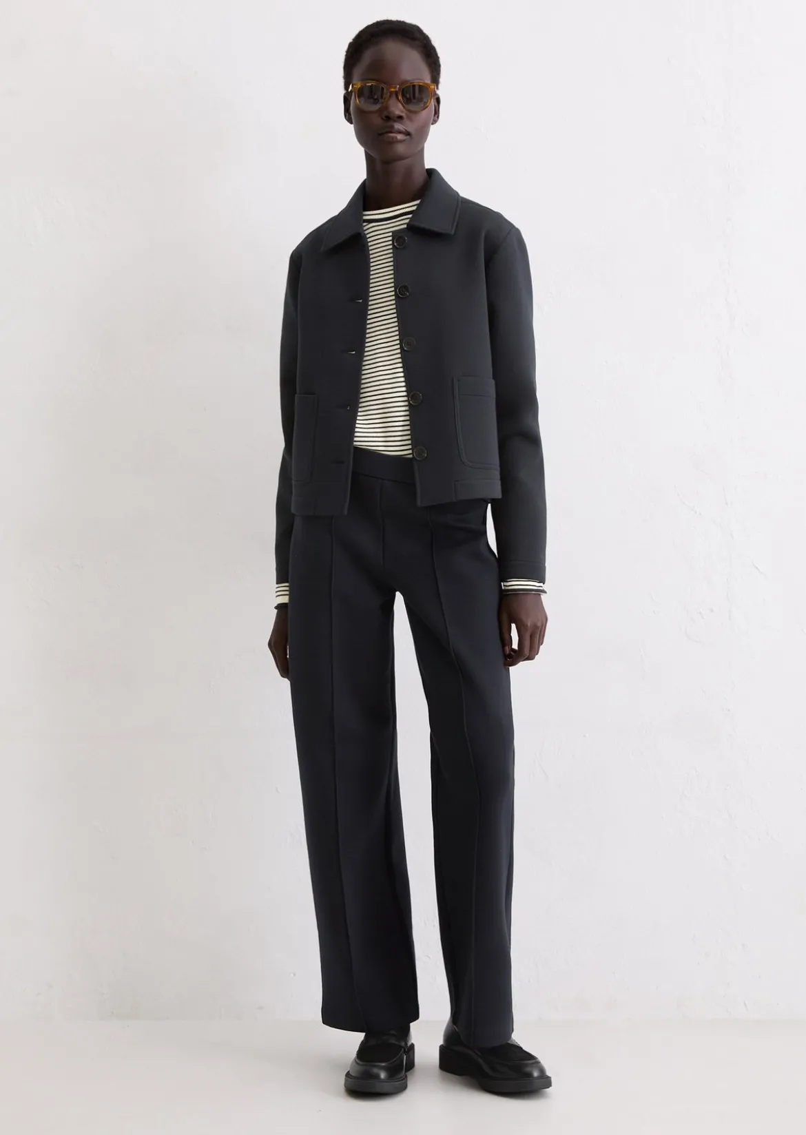 Jerseyjacke regular aus Organic Cotton-Mix