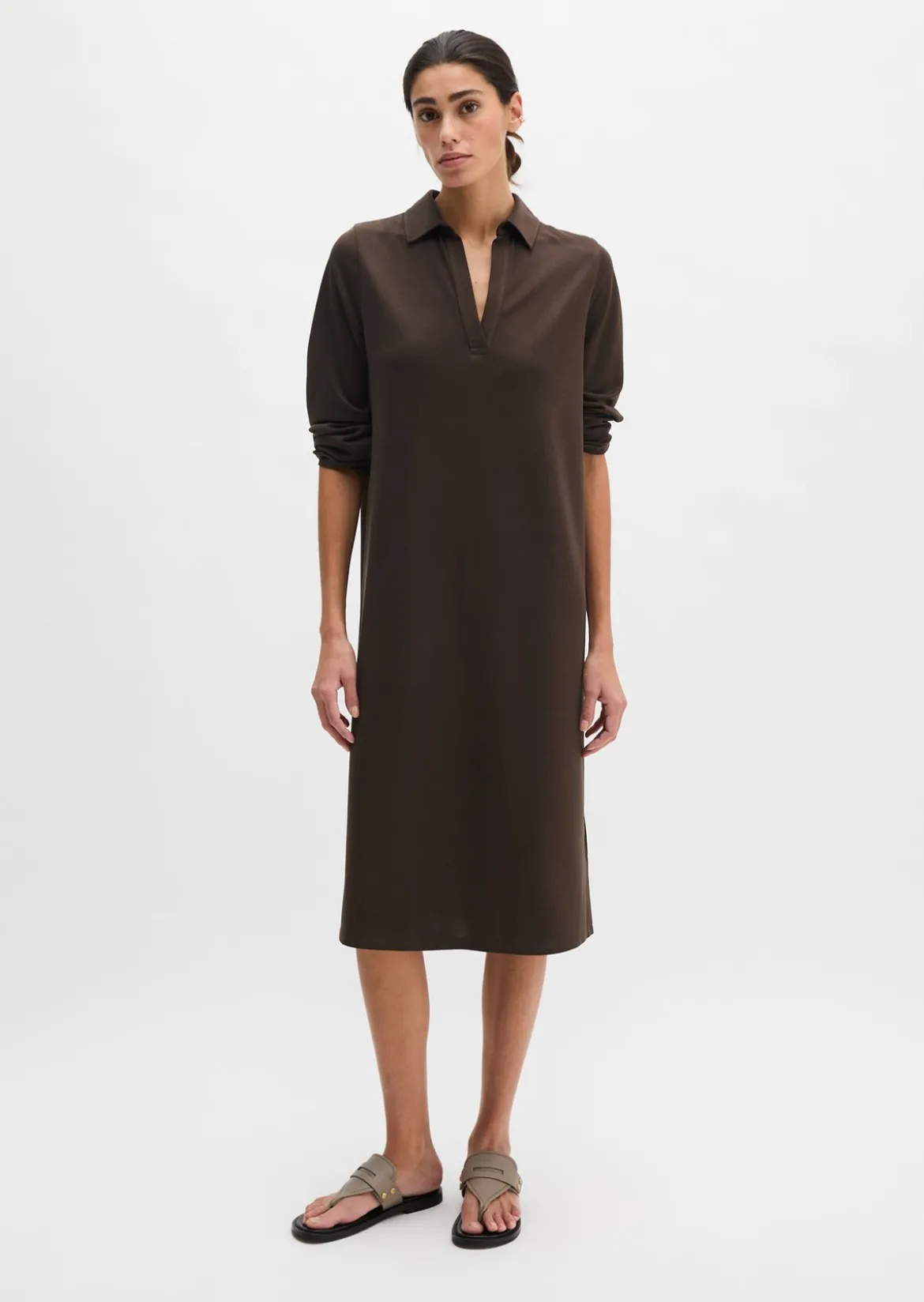 Jerseykleid fitted aus fließendem Soft-Touch-Jersey