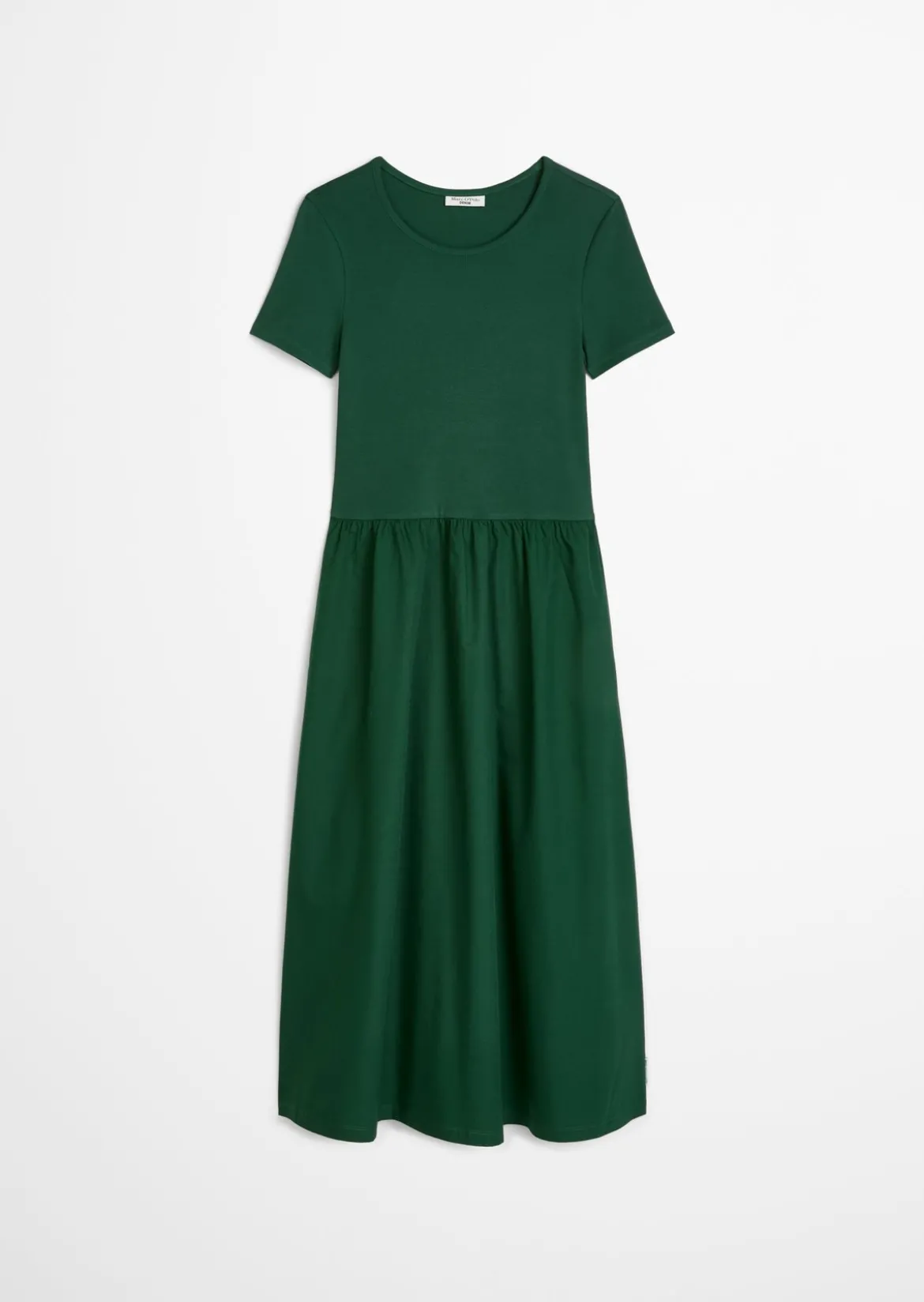Jerseykleid flared mit Baumwoll-Popelinerock