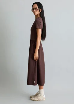 Jerseykleid flared mit Baumwoll-Popelinerock