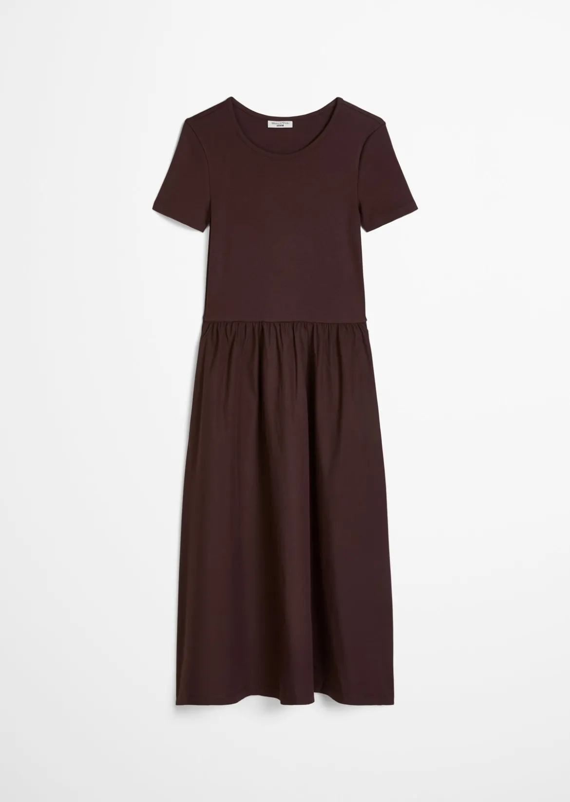 Jerseykleid flared mit Baumwoll-Popelinerock