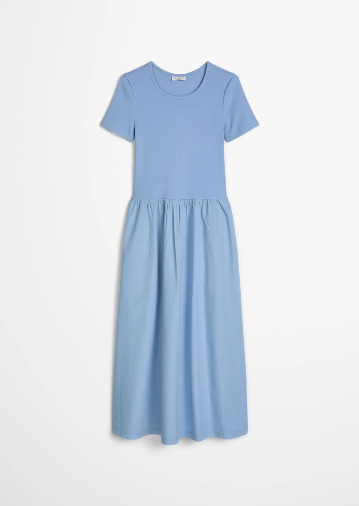 Jerseykleid flared mit Baumwoll-Popelinerock