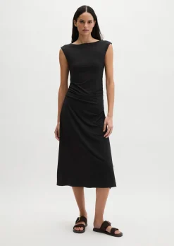 Jerseykleid slim mit geraffter Seitenpartie