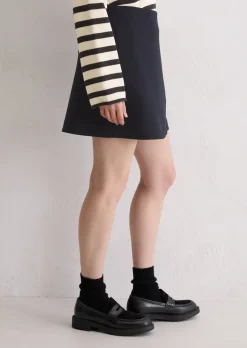Jersey-Minirock regular aus Bio-Baumwolle-Mix