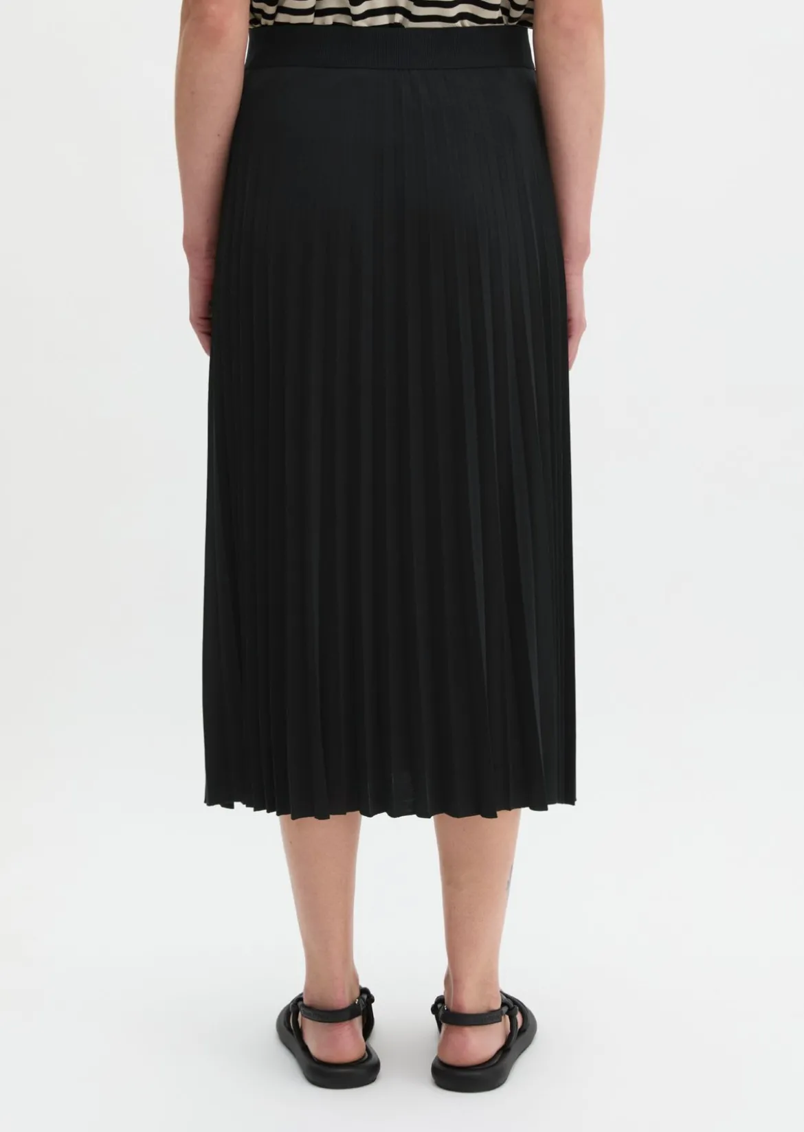 Jersey-Plissee-Rock ausgestellt mit TENCEL™ Lyocell