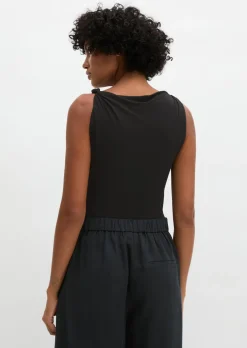Jersey-Top slim mit gedrehtem Träger
