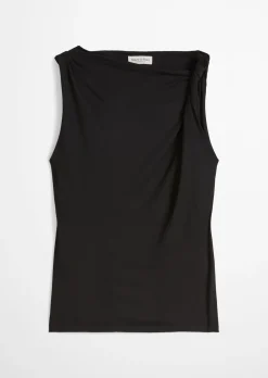 Jersey-Top slim mit gedrehtem Träger
