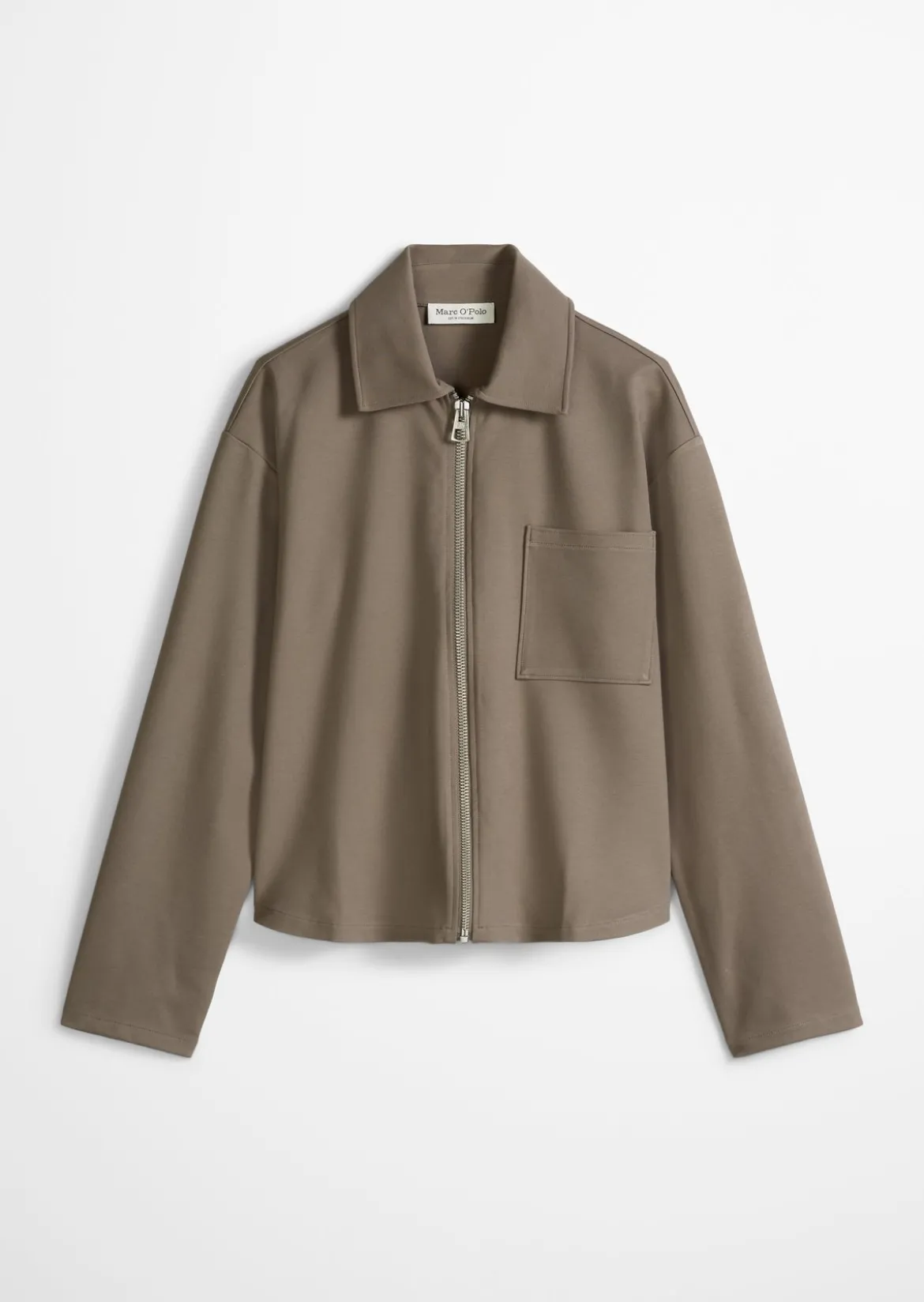 Jersey-Zip-Jacke loose aus Punto di Roma-Jersey