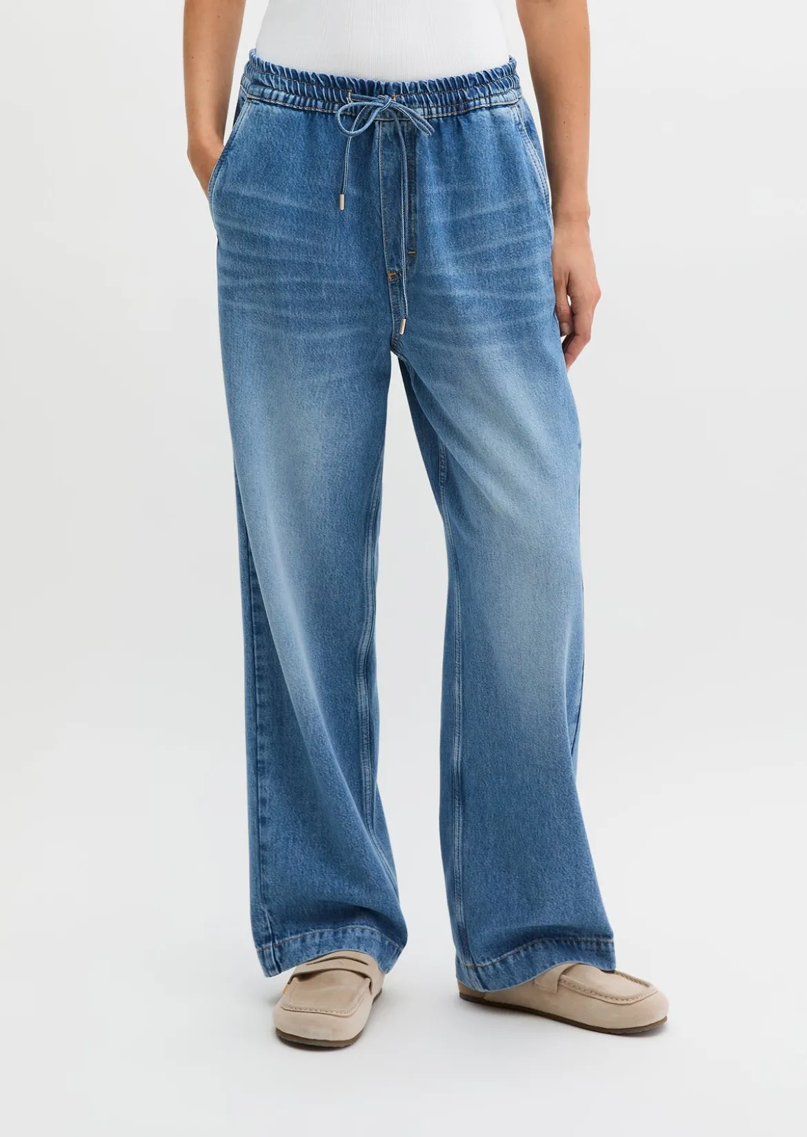 Joggpants straight cropped aus TENCEL™ Lyocell