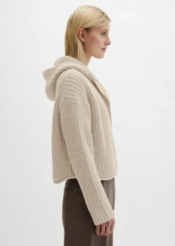 Kapuzen-Cardigan oversize aus weichem Organic Cotton-Mix