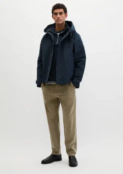 Kapuzenjacke loose aus wasserabweisendem Bio-Baumwoll-Canvas