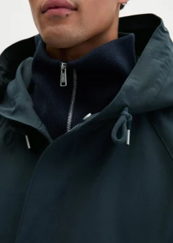 Kapuzenjacke loose aus wasserabweisendem Bio-Baumwoll-Canvas