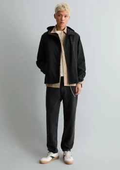 Kapuzen-Jacke regular aus wasserabweisendem Recycling-Material