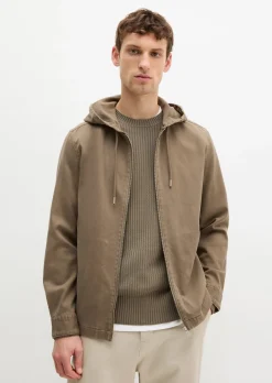 Kapuzen-Overshirt aus weichem Lyocell und Bio-Baumwolle