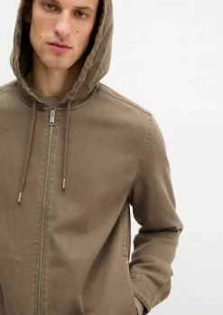 Kapuzen-Overshirt aus weichem Lyocell und Bio-Baumwolle