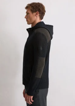 Kapuzen-Strickjacke regular aus Bio-Baumwolle