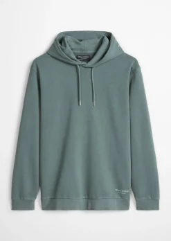 Kapuzen-Sweatshirt regular garment-dyed mit Logo-Print auf der Kapuze