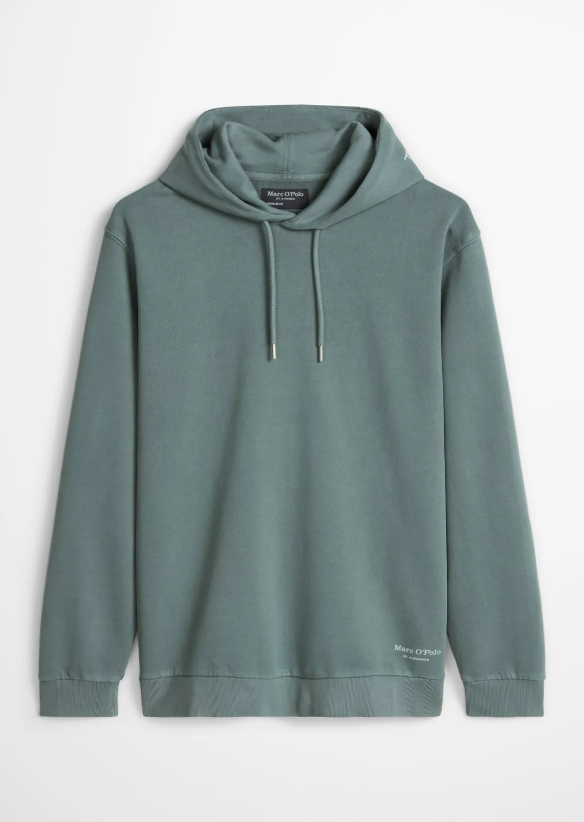 Kapuzen-Sweatshirt regular garment-dyed mit Logo-Print auf der Kapuze