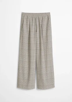 Karierte Hose wide mit recyceltem Polyester