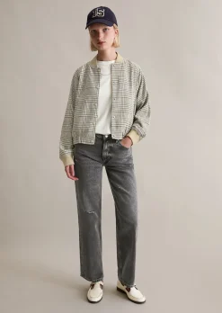 Karierter Blouson regular mit recyceltem Polyester