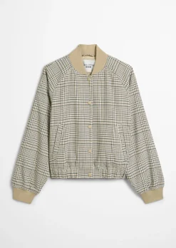 Karierter Blouson regular mit recyceltem Polyester