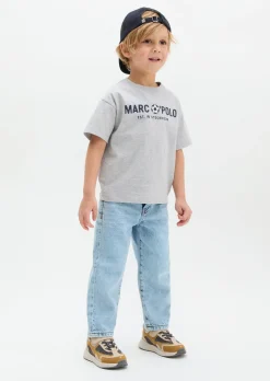KIDS-BOYS T-Shirt mit Logo-Stickerei und Fußball