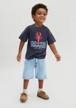 KIDS-BOYS-T-Shirt mit flauschiger Wellen-Applikation
