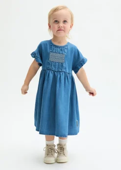 KIDS-GIRLS Kleid aus weicher Viskose in Denim-Optik