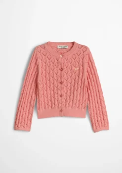 KIDS-GIRLS Strickjacke mit hübschem Lochmuster