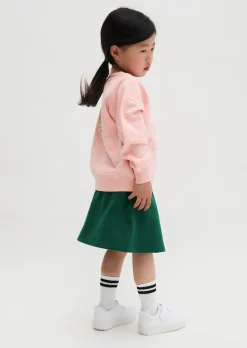 KIDS-GIRLS Sweatrock mit gelbem Tennisball-Highlight
