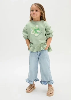 KIDS-GIRLS Sweatshirt mit Rüschen-Detail