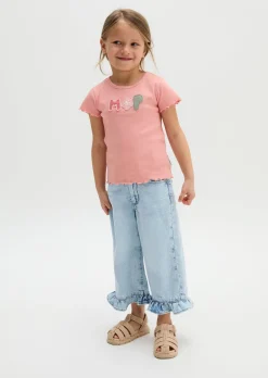 KIDS-GIRLS T-Shirt mit gestickter Logo-Applikation