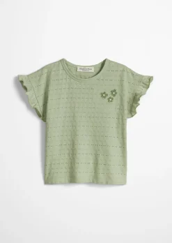 KIDS-GIRLS T-Shirt mit zartem Lochmuster