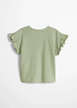 KIDS-GIRLS T-Shirt mit zartem Lochmuster