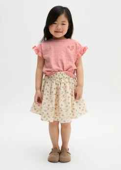 KIDS-GIRLS T-Shirt mit zartem Lochmuster