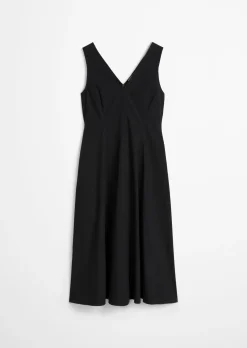 Kleid mit ausgestelltem Rock aus Popeline-Stretch