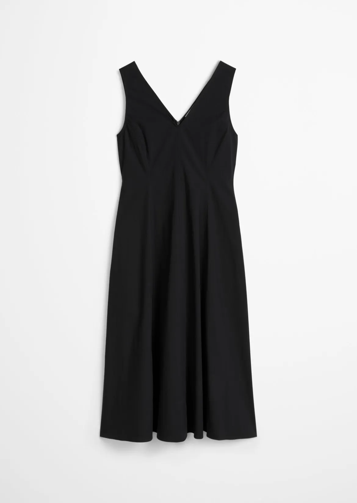Kleid mit ausgestelltem Rock aus Popeline-Stretch