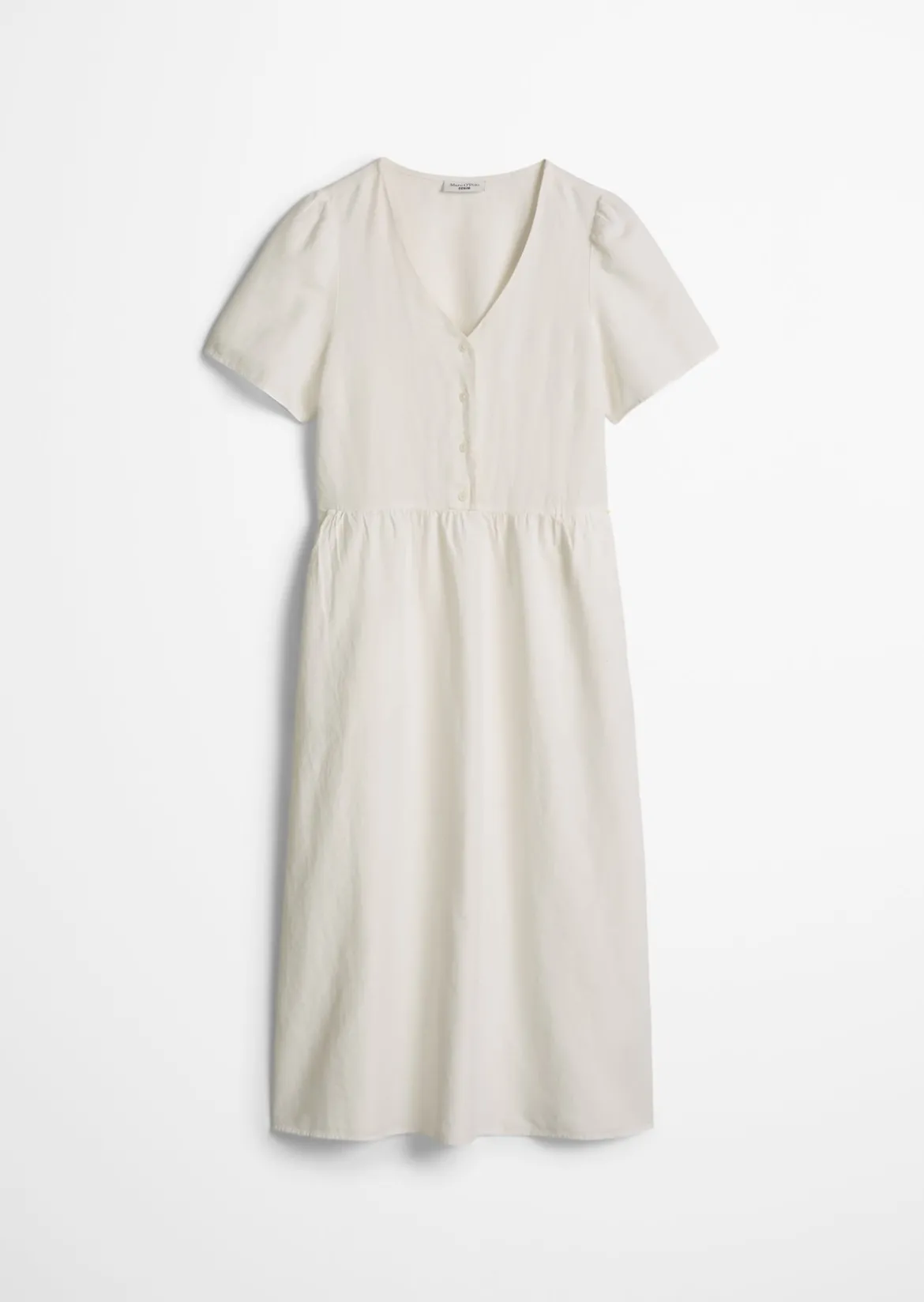 Kleid regular aus Leinen-Baumwolle-Mix