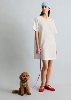 Kleid relaxed aus Leinen-Baumwolle-Mix