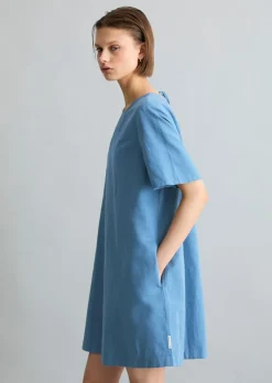 Kleid relaxed aus Leinen-Baumwolle-Mix