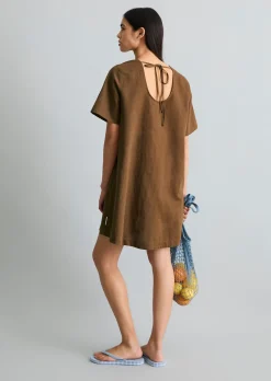 Kleid relaxed aus Leinen-Baumwolle-Mix
