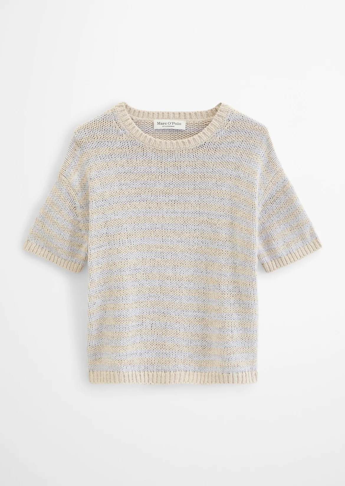 Kurzarm Pullover loose aus Bändchengarn