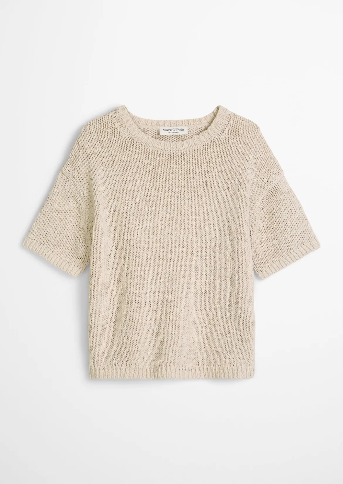 Kurzarm Pullover loose aus Bändchengarn