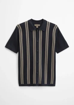 Kurzarm-Feinstrickshirt DFB Travel Collection aus reiner Bio-Baumwolle