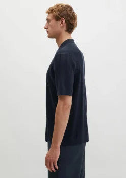 Kurzarm-Feinstrickshirt DFB Travel Collection aus reiner Bio-Baumwolle