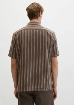 Kurzarm-Hemd regular aus Bio-Baumwolle in Leno-Weave