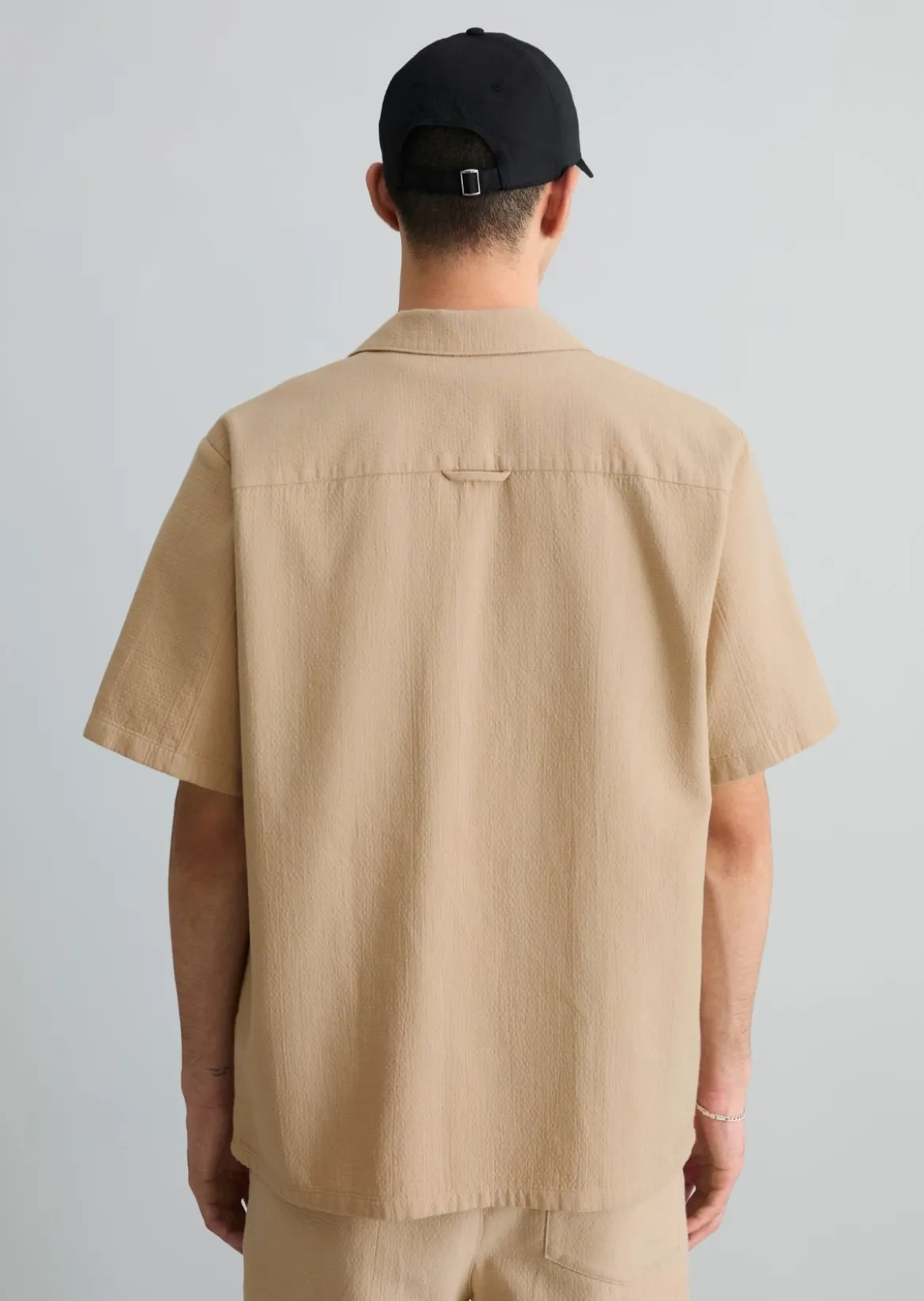 Kurzarm-Hemd regular aus doppellagigem Bio-Baumwoll-Twill