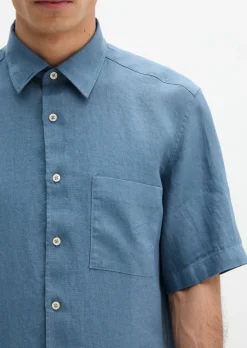 Kurzarm-Hemd regular aus reinem Leinen