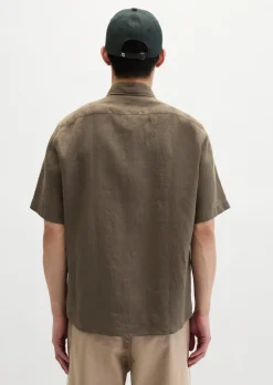 Kurzarm-Hemd regular aus reinem Leinen
