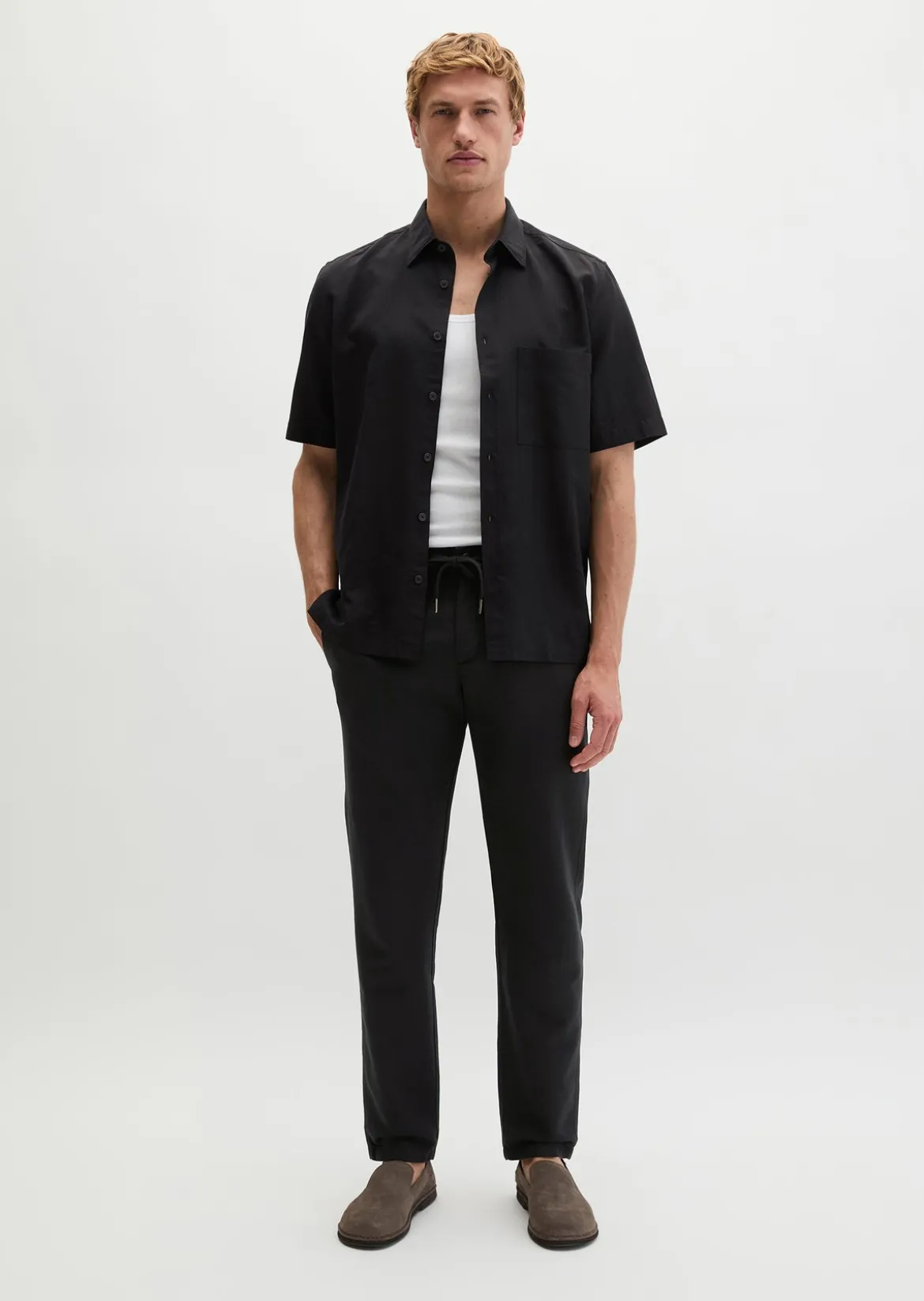Kurzarm-Hemd regular aus weichem TENCEL™ Lyocell - Mix